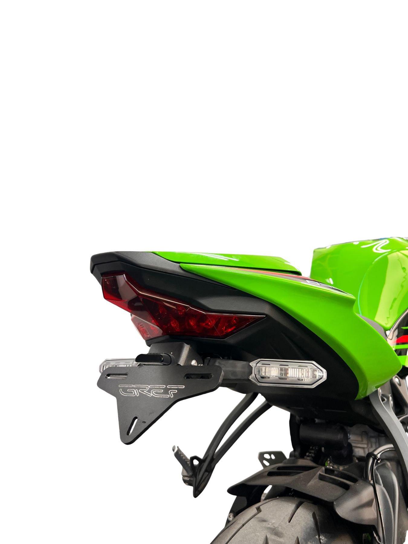 Kawasaki Ninja ZX-6R 2019-2025 ile uyumlu GREF plaka tutucu