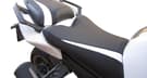 Husa scaun compatibil cu Yamaha FZ8 Fazer 2010-2014 negru/alb (C)