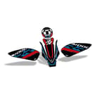 GPK σετ 3D προστατευτικά ρεζερβουάρ για BMW M1000RR 2024-2026  μαύρο-κόκκινο-μπλε