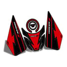 Zestaw GPK tank pad 3D kompatybilny z Yamaha Tracer 9 2021-2024 czarno-czerwony