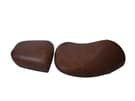 Housse de selle compatible avec Piaggio Vespa GTV 250ie 2006-2010 marron