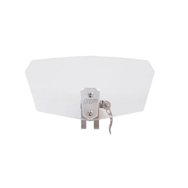 GPK universal clip-on windscreen deflector 25 x 12 cm with silver clip (transparent)
