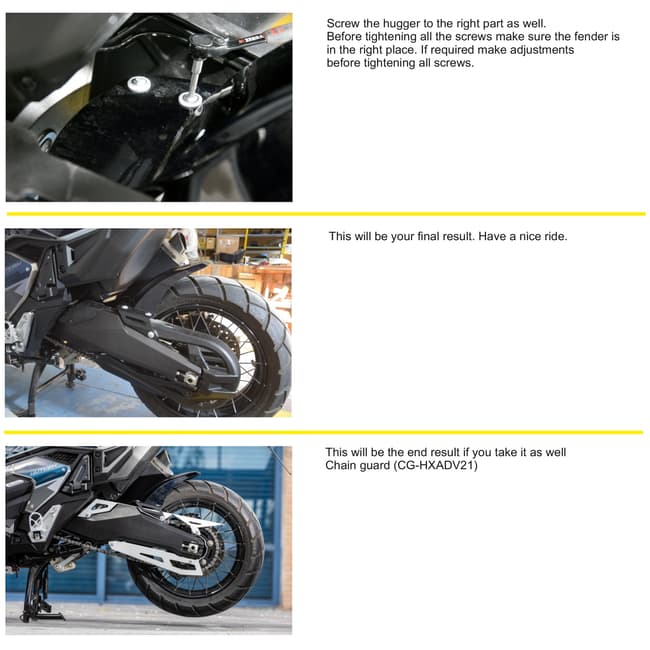 Rear wheel hugger / mudguard compatible with Honda X-ADV 750 2021-2025