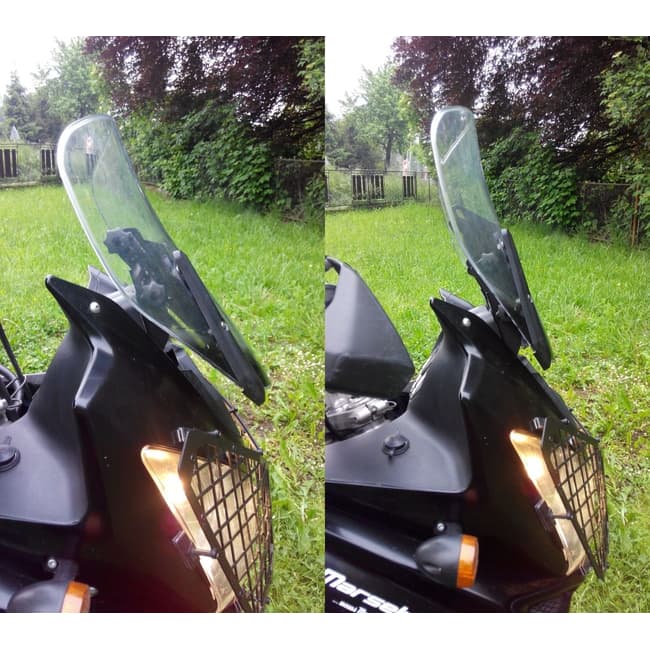 Windscreen adjuster with GPS bracket compatible with Suzuki V-Strom DL650 2004-2011