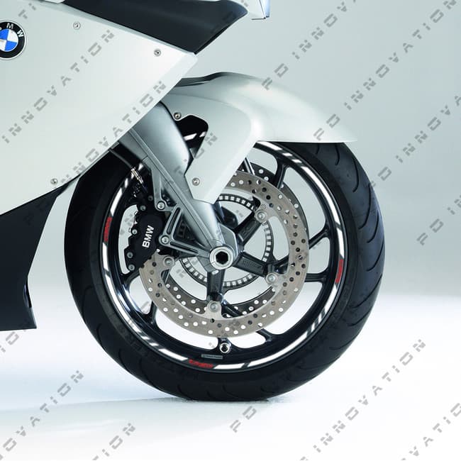 Wheel rim stripes with logos compatible with BMW K1300S 