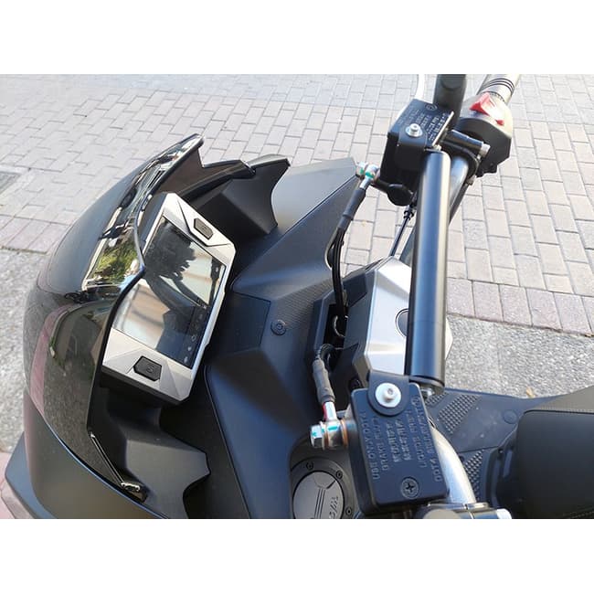 COMPATIBLE AVEC SYM JET 14 EVO DAL 2023 VALISE TOP CASE 28 LT NOIR + PLAQUE + POIGNÉE POUR MOTO-SCOOTER PORTE-BAGAGES POUR CASQUE