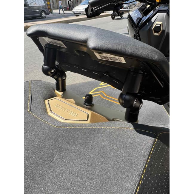 Adjustable brackets for seat's backrest compatible with Yamaha T-Max / SYM GTS / Maxsym / Zontes G368 / Kymco AK550 / Voge SR4 Max black