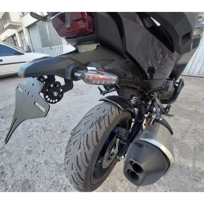 Multiposition flip-up license plate holder compatible with Honda Africa Twin CRF1100 2021-2025
