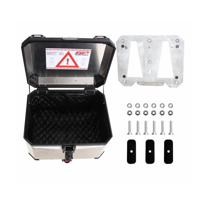 Top case universel en aluminium GPK 57lt argent