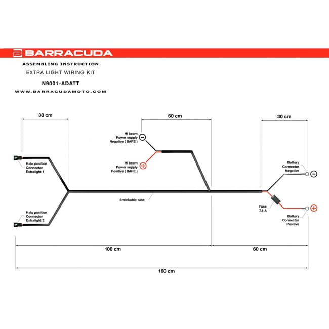 Barracuda auxiliary lights wiring kit | Moto Discovery