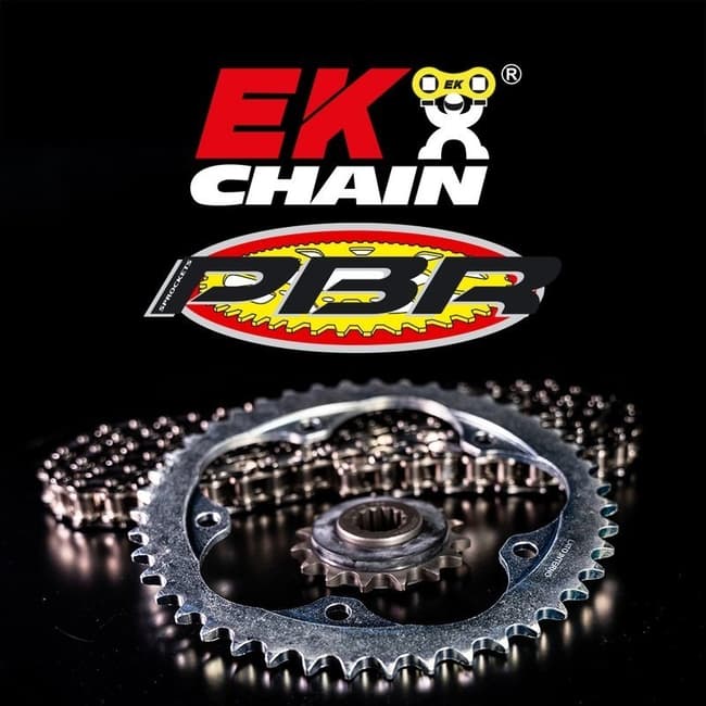 EK/PBR Chain kit 525 SRX2 - 15/39-112 - Steel Standard Rear Sprocket