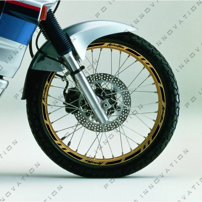 Wheel rim stripes with logos compatible with Honda Africa Twin XRV750