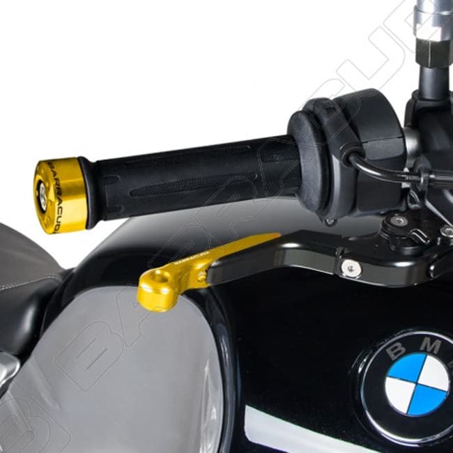 Extremidades de guidão Barracuda prateadas compatíveis com BMW R1200R / R1200GS / RnineT / R1250GS / F800GS / F800R