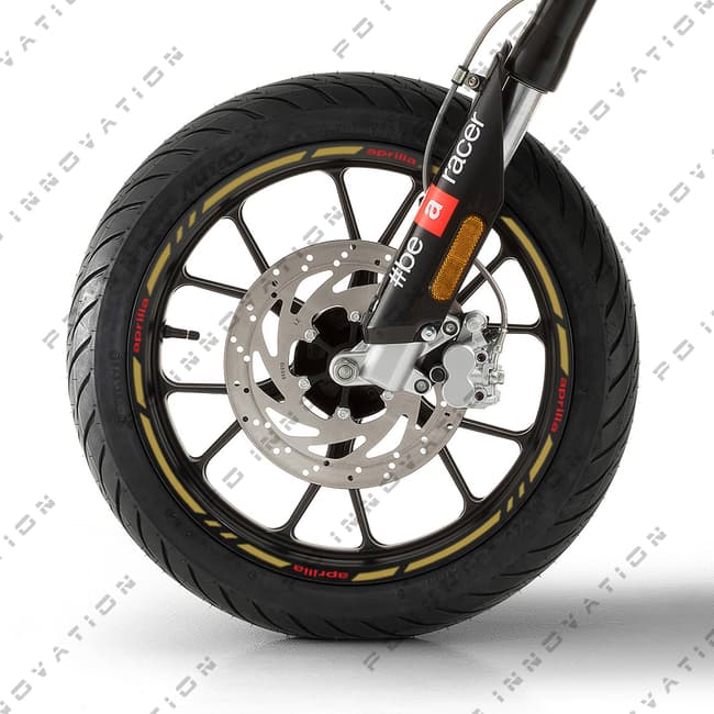 Wheel rim stripes with logos compatible with Aprilia 