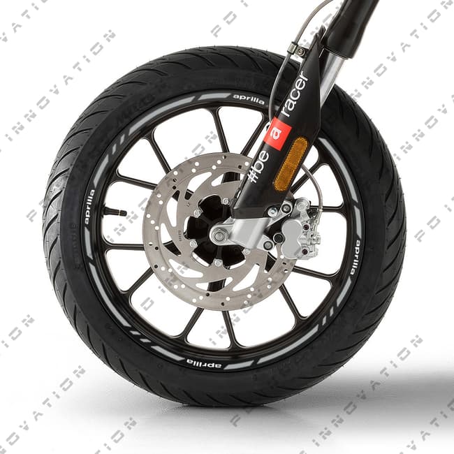 Wheel rim stripes with logos compatible with Aprilia 
