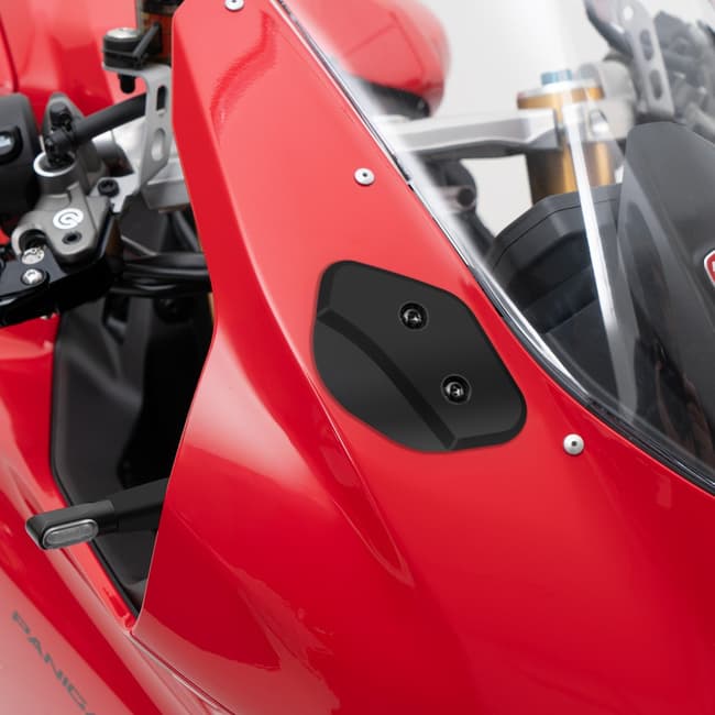 Placas de acabamento de espelho Barracuda compatíveis com Ducati Panigale V2 2025-