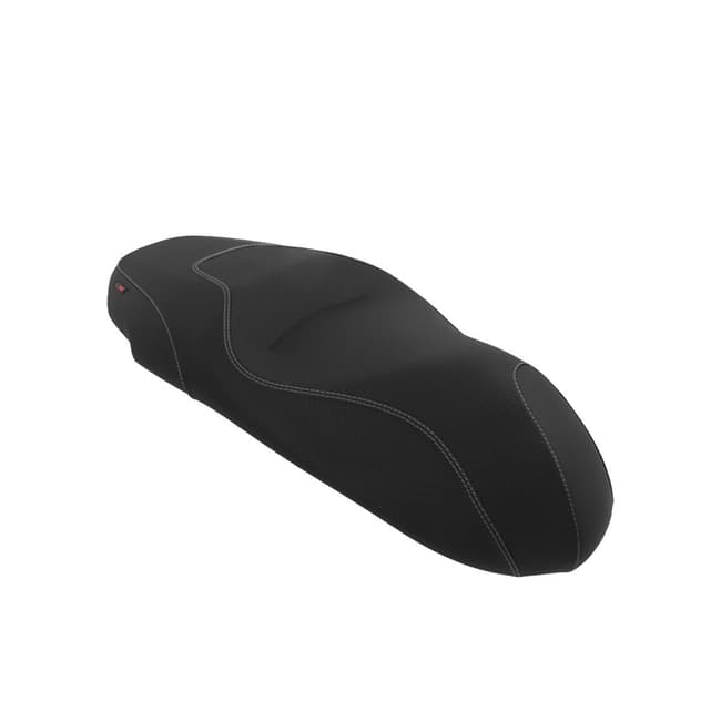 Seat cover compatible with Piaggio Beverly 125 / 350 2015-2019 black with dark grey seams