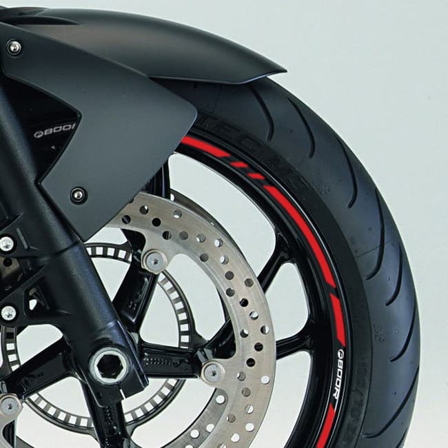 Wheel rim stripes with logos compatible with BMW F800R 