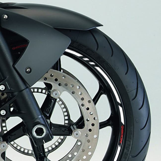Wheel rim stripes with logos compatible with BMW F800R 