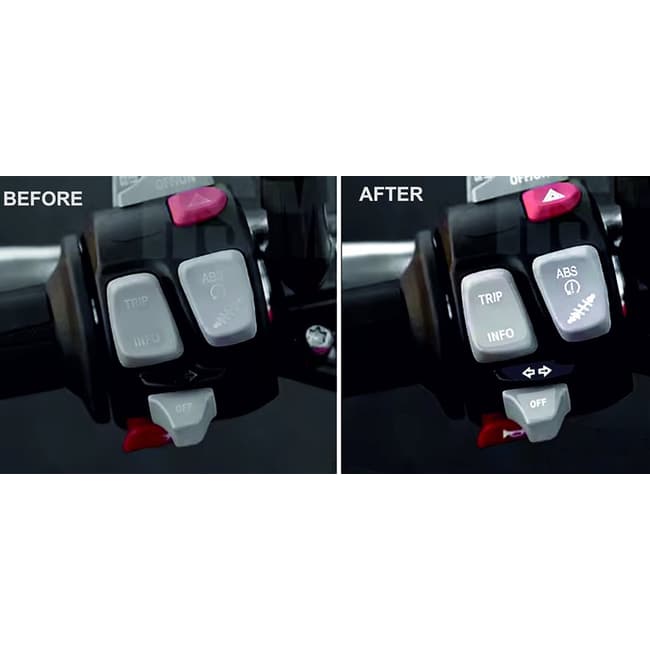 Control switch replacement decals compatible with BMW R1200GS LC / F850GS / F750GS / R1200RS / R1200R / F900R / F900XR 2013-2019