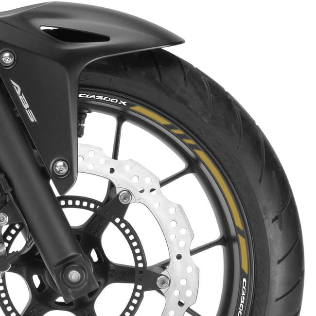 Wheel rim stripes with logos compatible with Honda CB500X 
