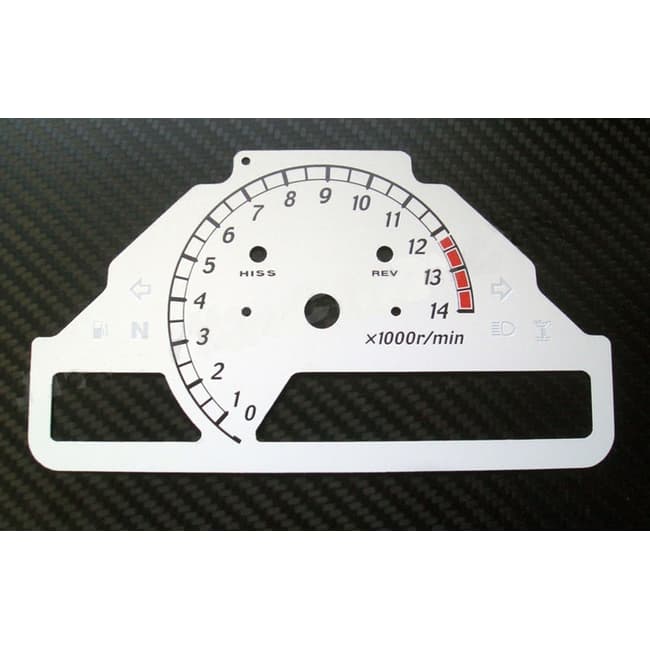 White speedometer gauge compatible with Honda CBR1000RR 2006-2007