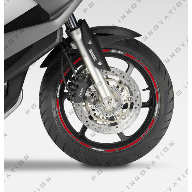 Wheel rim stripes with logos compatible with Honda Crossrunner
