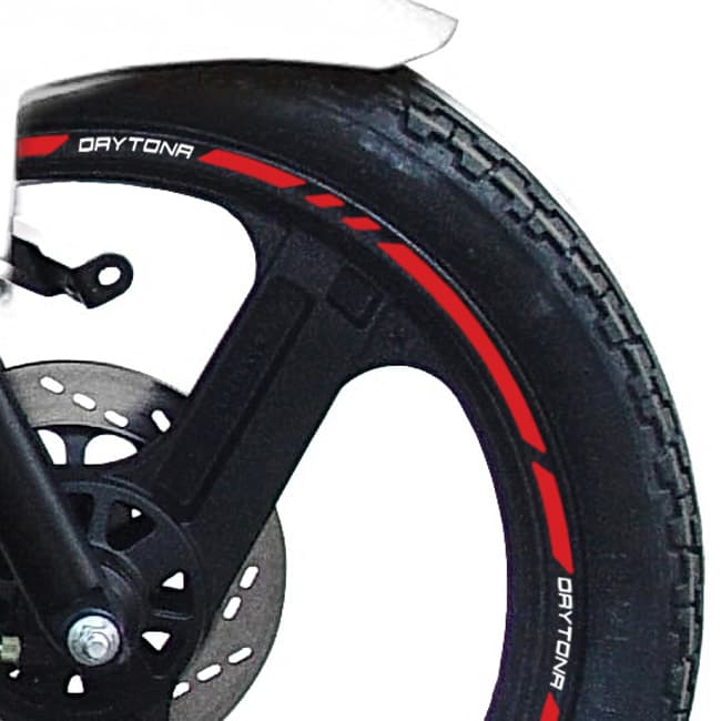 Wheel rim stripes with logos compatible with Daytona 