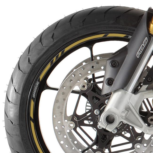 Wheel rim stripes with logos compatible with Aprilia Dorsoduro 
