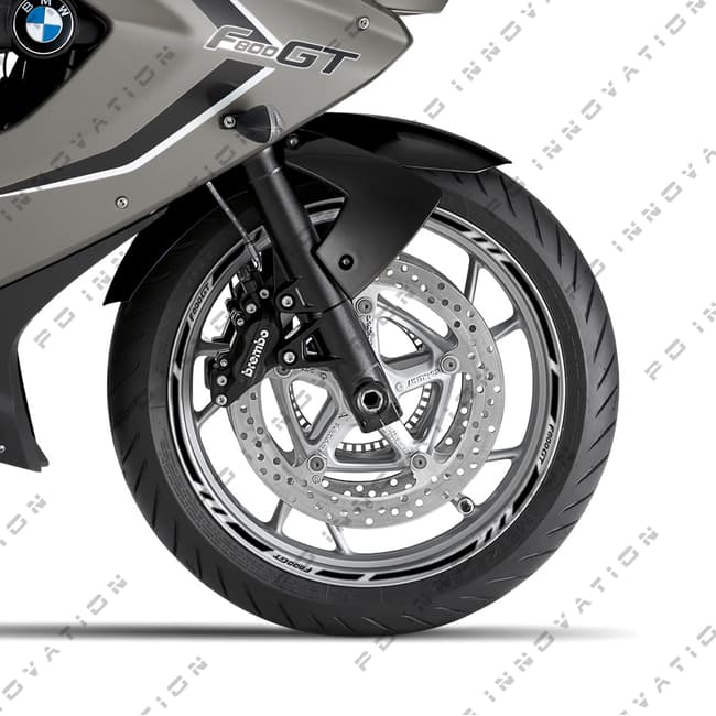 Wheel rim stripes with logos compatible with BMW F800GT 