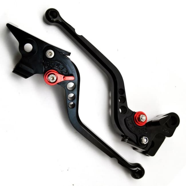 RR Racing adjustable levers compatible with Yamaha TDM 900 2004-2011 black / red