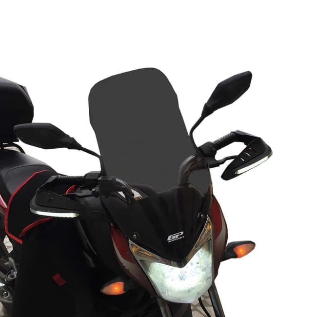 Parabrisas GPK compatible con Bajaj Discover 125ST / 150ST 2015-2017 55 cm (fume)