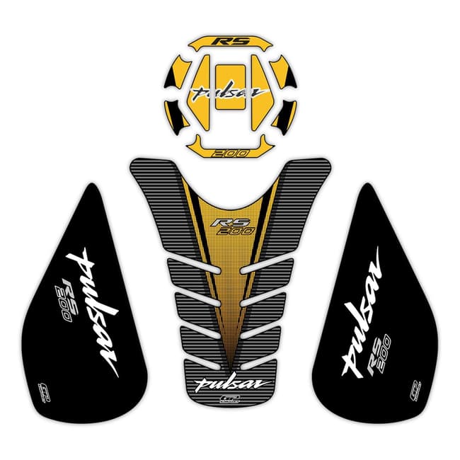 GPK 3D σετ tank pad για Bajaj RS 200 2015-2020 κίτρινο