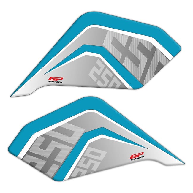 GPK tank pad 3D set compatible with CF Moto 250NK 2018-2022 light blue
