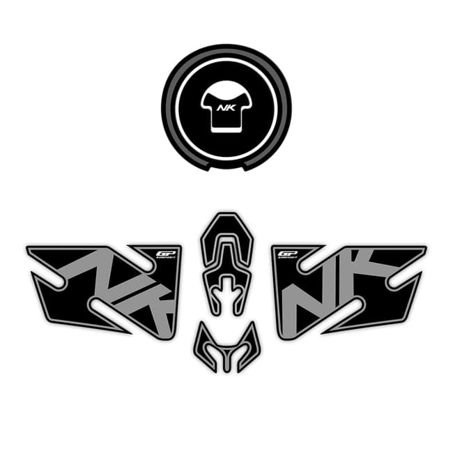 GPK tank pad 3D set compatible with CF Moto 400NK / 650NK 2020-2022 black