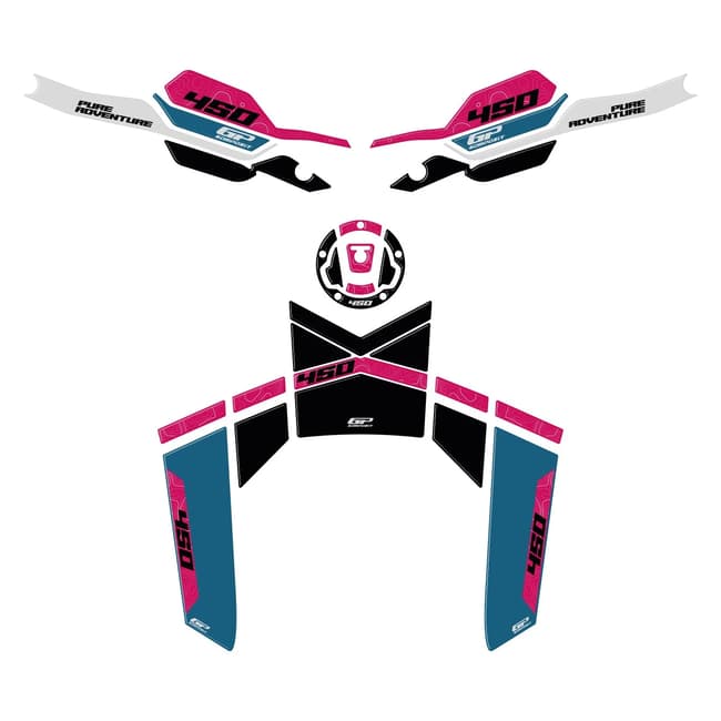 GPK stickers set 3D compatible with CF Moto 450MT 2024-2026