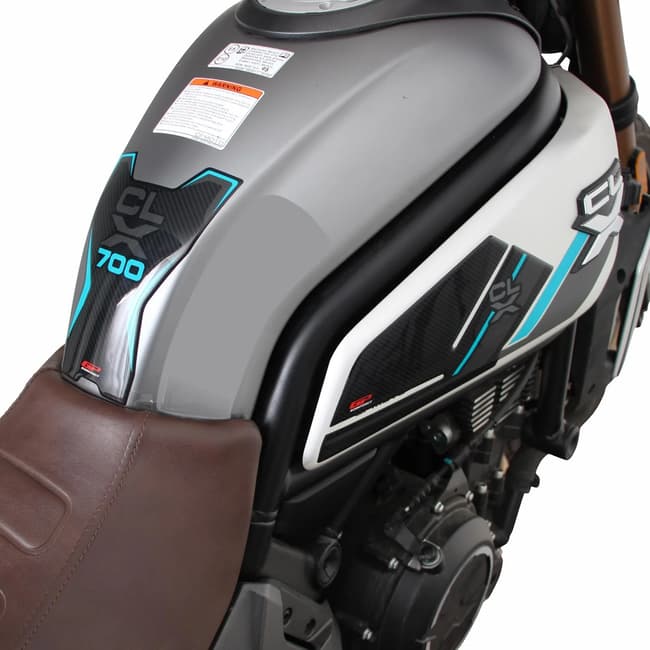 GPK 3D σετ tank pad για CF Moto 700 CL-X 2022-2026 μαύρο-τιρκουάζ