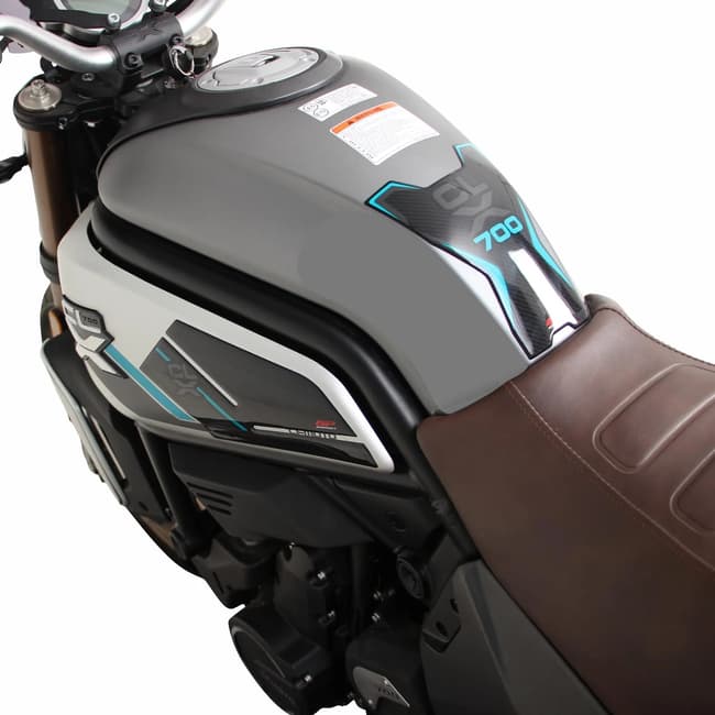GPK 3D σετ tank pad για CF Moto 700 CL-X 2022-2026 μαύρο-τιρκουάζ