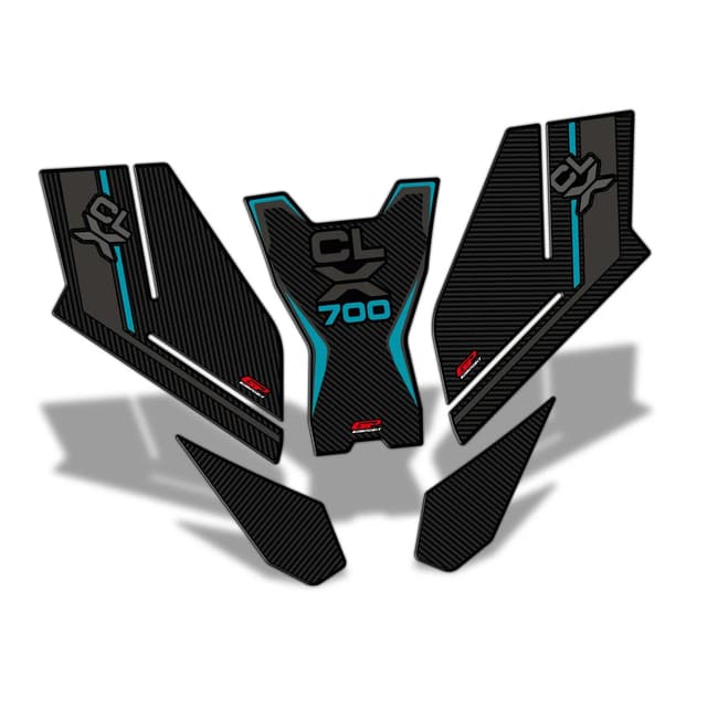 GPK 3D σετ tank pad για CF Moto 700 CL-X 2022-2026 μαύρο-τιρκουάζ