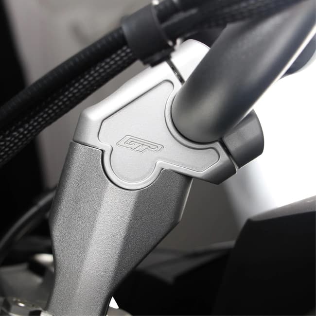 GPK handlebar risers compatible with CF Moto 800MT 2022-2024 silver