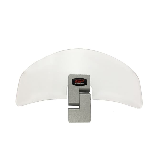 GPK universal clip-on windscreen deflector 23 x 11 cm with silver clip (transparent)