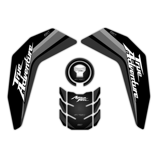 GPK tank pad 3D set compatible with Africa Twin CRF1000L 2016-2019 white / black