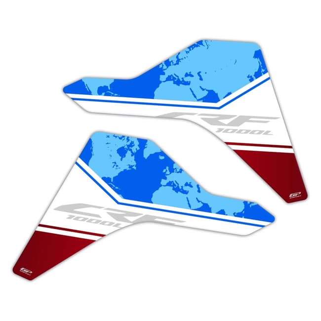 GPK tank pad 3D set compatible with Africa Twin CRF1000L Adventure Sports 2018-2019 blue / white / red