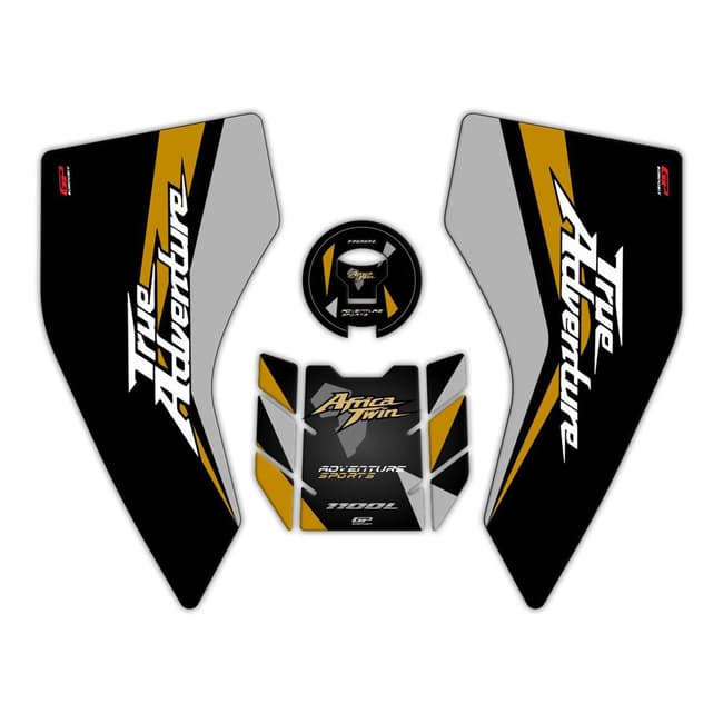 GPK tank pad 3D set compatible with Honda Africa Twin CRF1100L Adventure Sports 2020-2023 black
