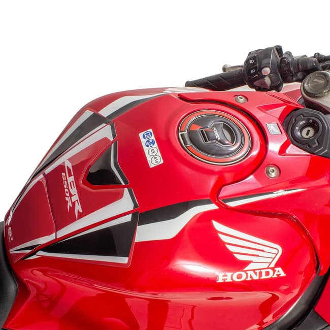 GPK tank pad 3D set compatible with Honda CBR650R 2019-2023 white / red