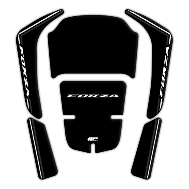 GPK foot board pad 3D set compatible with Honda Forza 250 / 300 / 350 2018-2026 black