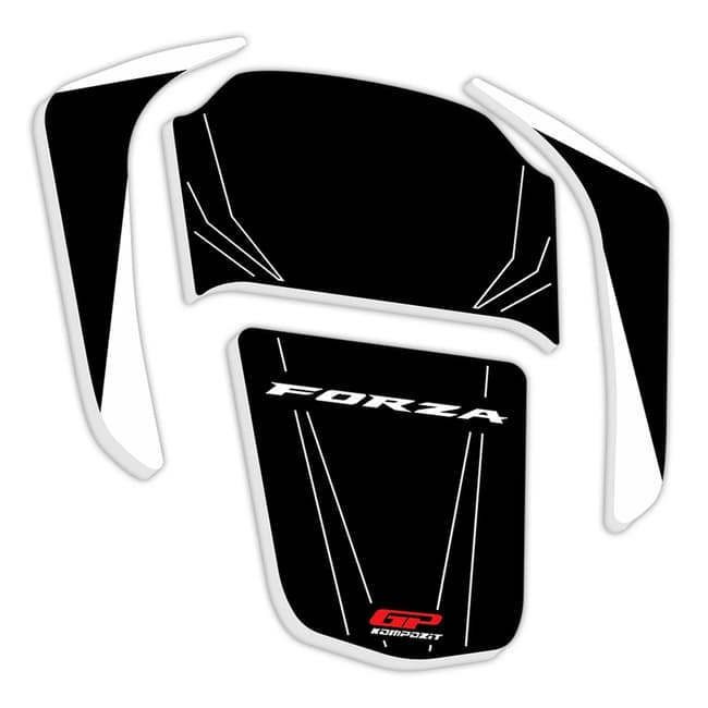 GPK foot board pad 3D set compatible with Forza 250 / 300 / 350 2018-2026 black / white