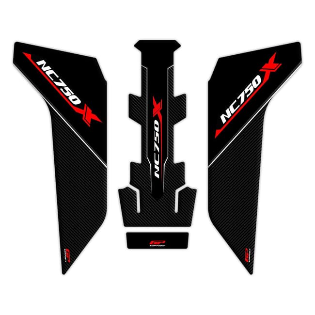 GPK σετ 3D προστατευτικά ρεζερβουάρ για Honda NC750X 2016-2020 μαύρο / γκρι