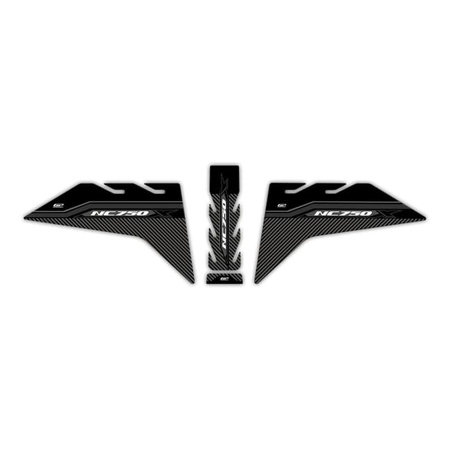GPK σετ 3D προστατευτικά ρεζερβουάρ για Honda NC750X 2021-2024 μαύρο / γκρι
