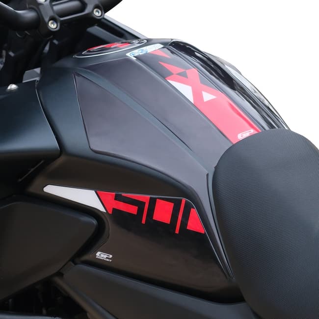 GPK tank pad set 3D compatible with Honda NX500 2025-2026 black / red
